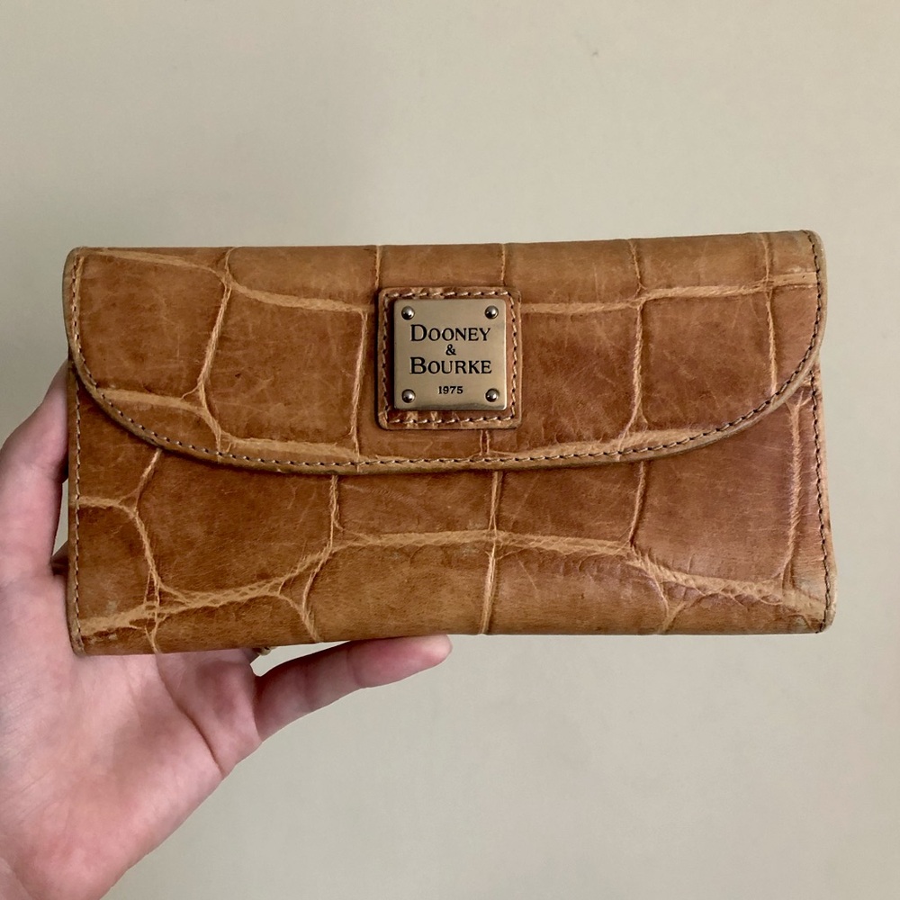 Dooney & Bourke Crocodile Continental Clutch